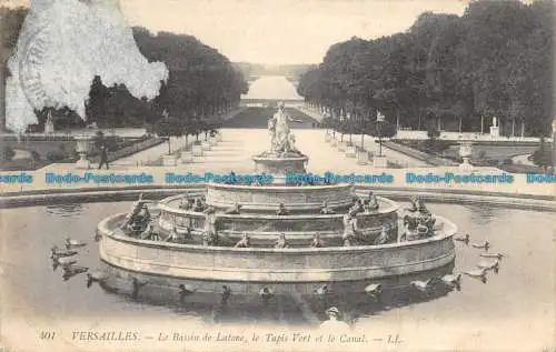 R138824 Versailles. Das Messingbecken. Der grüne Teppich und der Kanal. LL