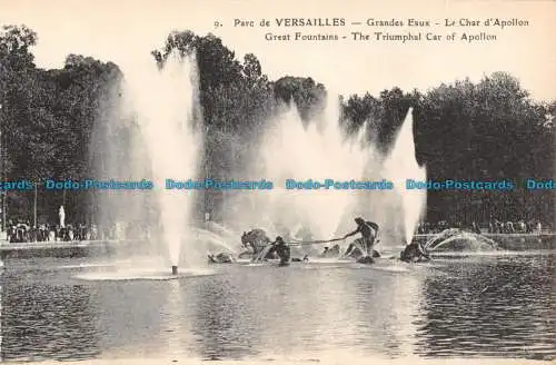 R138865 Parc de Versailles. Großes Wasser. Der Panzer von Apollon. Tolle Brunnen. Die