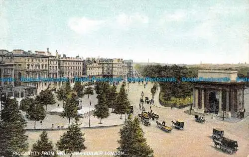 R139463 Piccadilly von Hyde Park Corner. London. P.P. und P