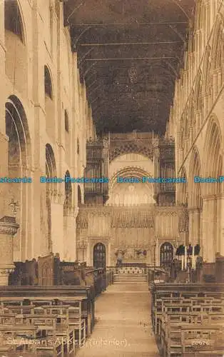 R138526 St. Albans Abbey. Innenraum. Die Pelham-Serie. Stiefel. 1917