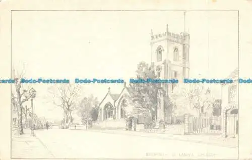 R139618 Bridport. St. Marys Kirche. Litho von Hine