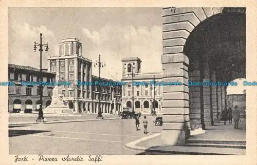 R140110 Löcher. Piazza Aurelio Saffi. E. Monti. R. Präfektur. Mütze