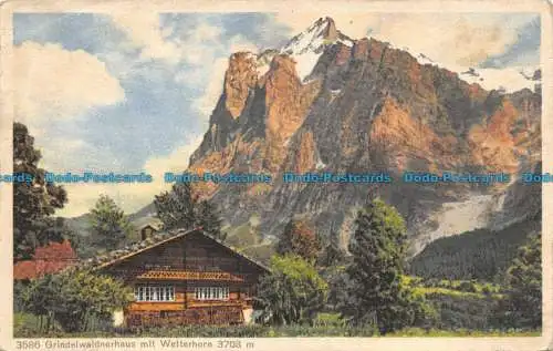 R139814 3586. Grindelwaldnerhaus mit Wetterhorn. Wehrli