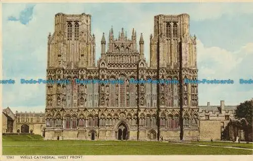 R139827 Wells Cathedral. Westfront. Harvey Barton. Nr. 37043