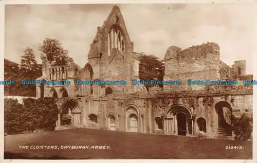 R140017 Der Kreuzgang. Dryburgh Abbey. Valentinstag. RP