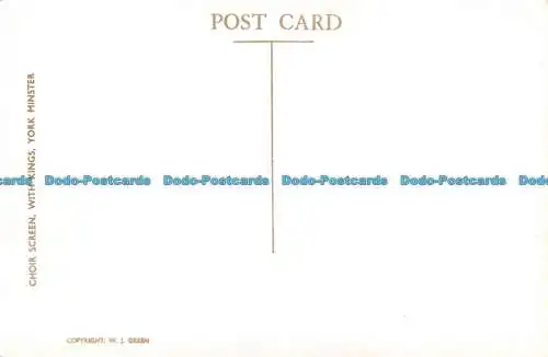 R140971 Chorschirm. Mit Königen. York Minster. W.J. Grün