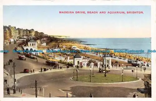 R140596 Madeira Antrieb. Strand und Aquarium. Brighton. Britische Produktion