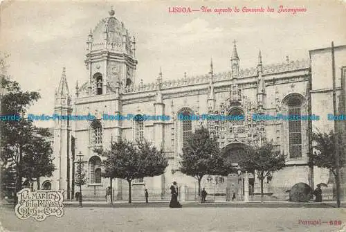 R639861 Lissabon. Um Aspecto do Convento dos Jeronymos. F.A. Marlin