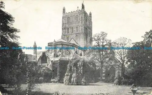 R640969 Tewkesbury Abbey. Blick nach Westen. Postkarte