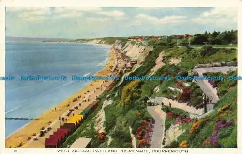 R640986 Bournemouth. West-Zickzack-Pfad und -Promenade