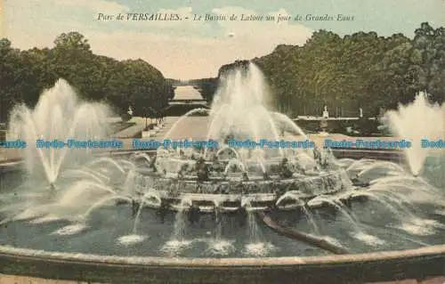 R640005 Parc de Versailles. Das Messingbecken ein Tag mit großem Wasser. Frau Mor