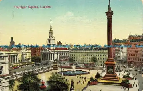 R640826 London. Trafalgar Square. Postkarte. 1930