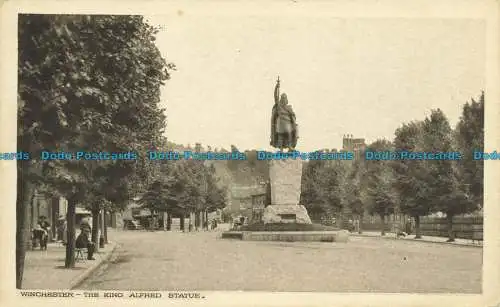 R641014 Winchester. Die König-Alfred-Statue. Warren Bibliothek