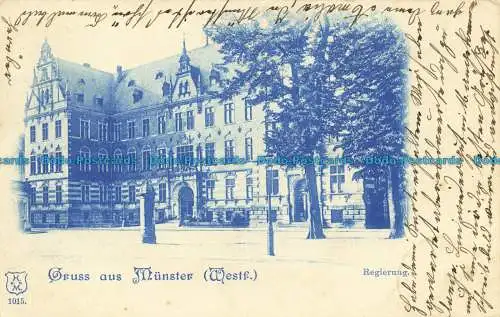 R641039 Gruss aus Münster. Westf. Regierung. H.M. 1900