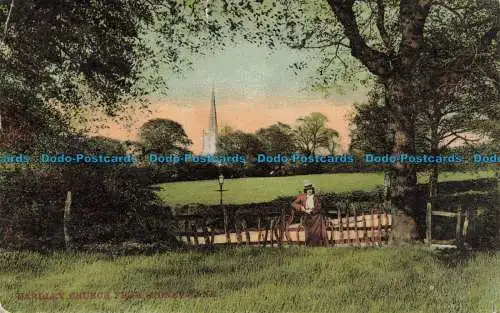 R640900 Yardley Church. von Stoney Lane. A.M. Edkins. 1908