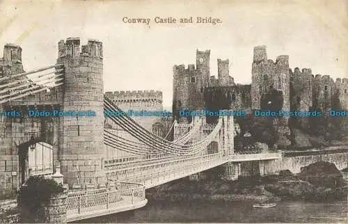 R641083 Conway Castle und Brücke. Der Graphoton. 1908