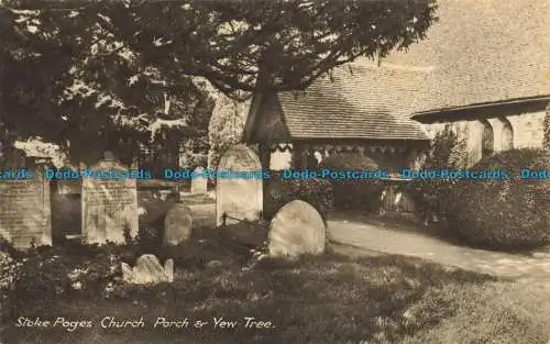 R641367 Stoke Poges Kirche Veranda und Eibe