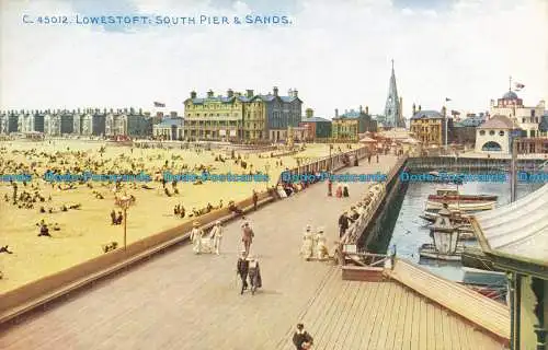 R641487 Lowestoft. South Pier und Sands. Das Photochrom. Celesque Serie