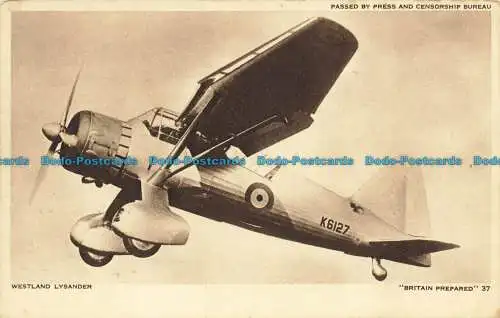 R641527 Westland Lysander. Großbritannien vorbereitet. Presse- und Zensurbüro