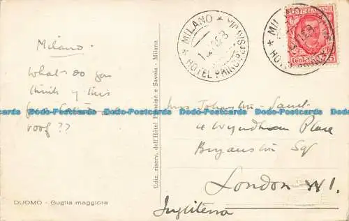 R641647 Dom. Guglia Maggiore. Dell Hotel Principe e Savoia. 1923