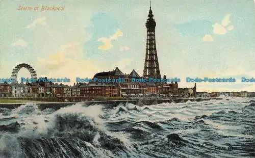 R641659 Sturm in Blackpool. Valentinstag. 1917