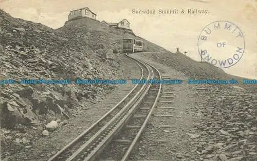 R641811 Snowdon Summit and Railway. Francis. Postkarte