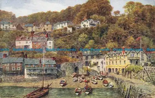 R641898 Clovelly. vom Kai. J. Lachs. A.R. Quinton