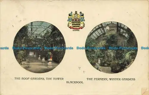 R641947 Blackpool. Die Dachgärten. Der Turm. Das Fernery. Wintergärten. Val