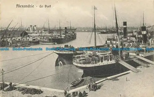 R641980 Alexandria. Der Port. Kairo Postcard Trust. Serie 629