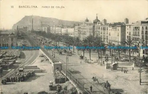 R641981 Barcelona. Paseo de Colon. 1909