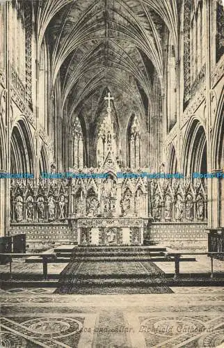 R642069 Lichfield Cathedral. Reledos und Altar. 1905