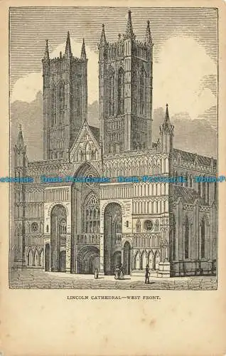 R642104 Lincoln Cathedral. Westfront. Jacques und MacArthur