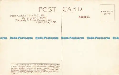 R642746 Carlyle House aus der Cheyne Row. Postkarte