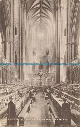 R642763 London. Westminster Abbey. Chor. Osten. London. Stereographic Company. L