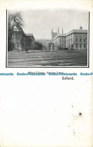 R642831 Oxford. Neues College. Gartenfront. Postkarte