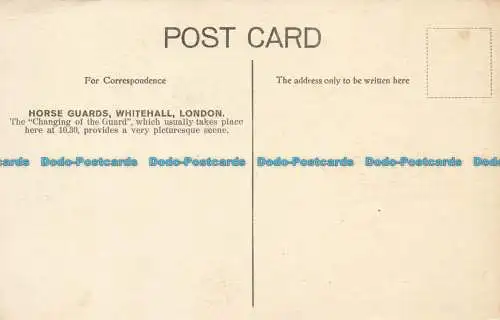 R642375 London. Whitehall. Pferdewächter. Postkarte