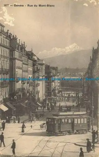 R642870 Genf. Rue du Mont Blanc. Fototypie. 1914