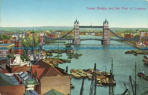 R642950 Tower Bridge und der Pool von London. Postkarte