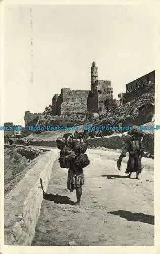 R643553 Jerusalem. Zitadelle von Zion von der Bethlehem-Straße. Pinhassovitz und Schwart