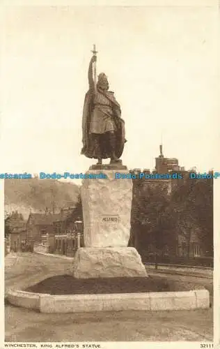 R643627 Winchester. König Alfred Statue. Photochrom