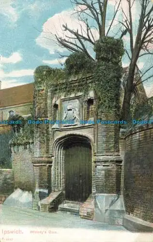 R644344 Ipswich. Wolsey Gate. Bildliches Briefpapier. Pfau. Autochrom