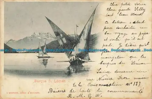 R644392 Barque du Leman. H. Morthier. 1900