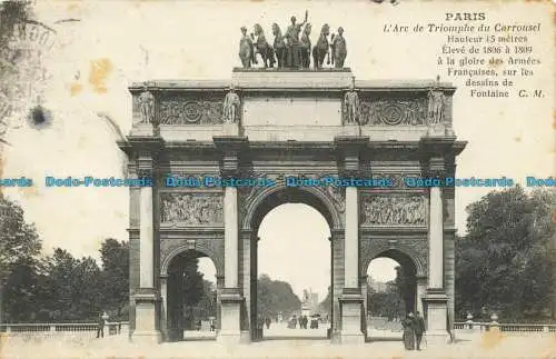 R644395 Paris. Der Triumphbogen des Karussells. C.M. 1912