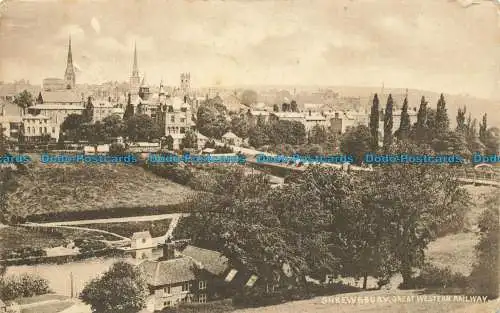 R644429 Shrewsbury. Great Western Railway. Serie 2. 1907