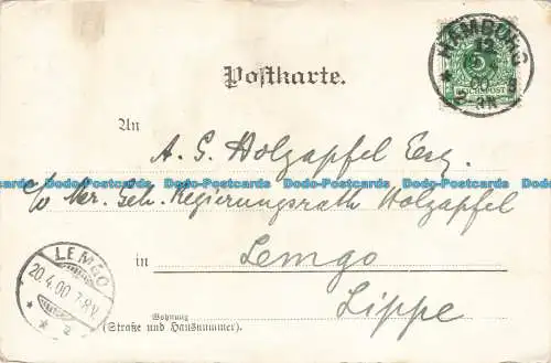 R643792 Gruss Aus. E. Riedal. 1900