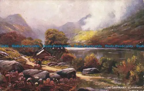 R644487 Llanrwst. Llyn Grafinant. Malerisches Nordwales. Tuck. Öle. Pfosten