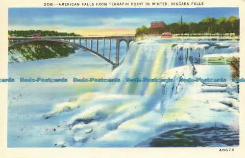 R644519 Niagarafälle. American Falls von Terrapin Point im Winter. Masse