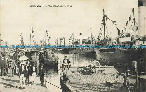 R644525 Caen. Übersicht über den Hafen. F.M