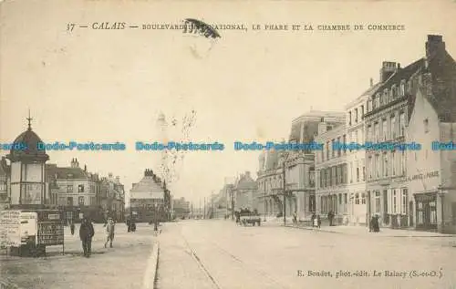 R644527 Calais. Boulevard International. Der Leuchtturm und die Handelskammer. E.