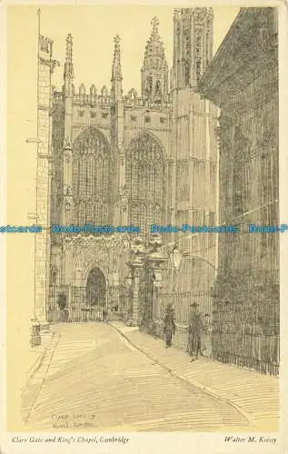 R643274 Cambridge. Clare Gate und Königskapelle. A. und C. Schwarz. Serie. Nein. 52.